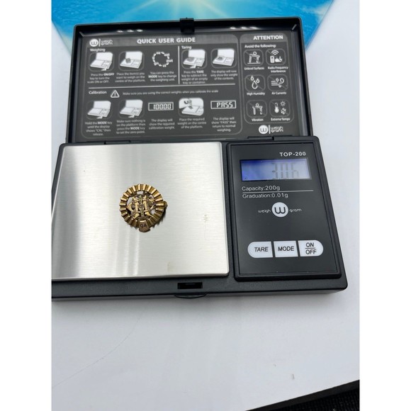 14 karat Antique Victorian Monogram class 94 Brooch , Cloak / Sash Pin - Picture 11 of 12